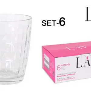 (ART236F) SET 6 VASOS 340cc "NEW ARTEMIS"