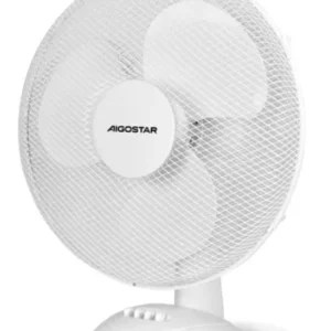 Ventilador de Mesa de 16 pulgadas, 3 aspas, 40w, blanco con 3 velocidades, plástico duro