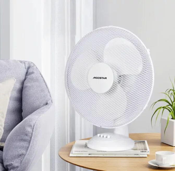 Ventilador de Mesa de 16 pulgadas, 3 aspas, 40w, blanco con 3 velocidades, plástico duro - Imagen 2