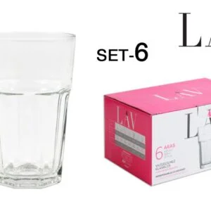 Set de 6 Vasos Altos para Agua Aras 300 cl