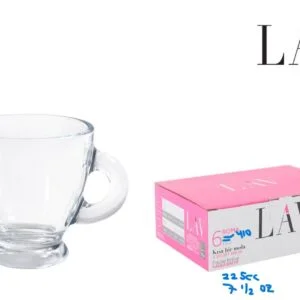 (ROM410F) SET DE 6 TAZAS CON ASA 225 CC "CAPUCCINO"