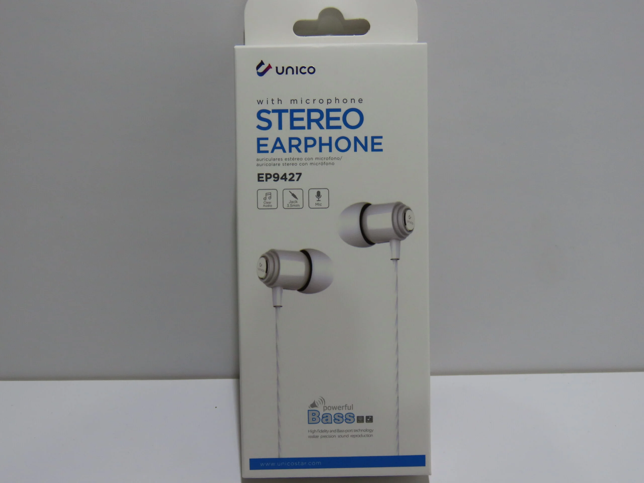 Auriculares Internos con Micrófono Entrada Jack 3,5mm (EP9427) - Color Blanco