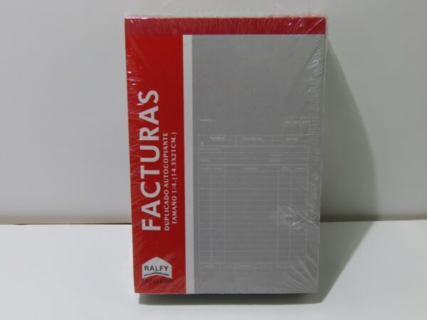 Talonario Factura A5 Duplicado Autocopiantes - 12 Unidades
