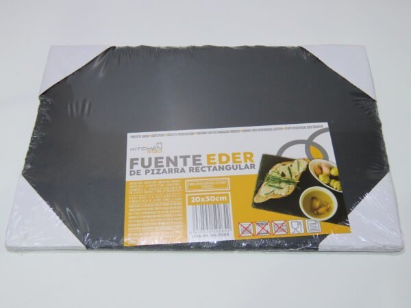 PLATO EDER RECTANGULAR PIZARRA 20 X 30 CM