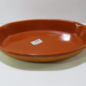 CAZUELA OVALADA BARRO 41 X 26 CM
