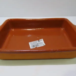 CAZUELA RECTANGULAR BARRO 27 X 17 CM