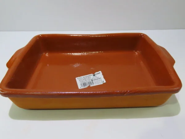CAZUELA RECTANGULAR BARRO 27 X 17 CM