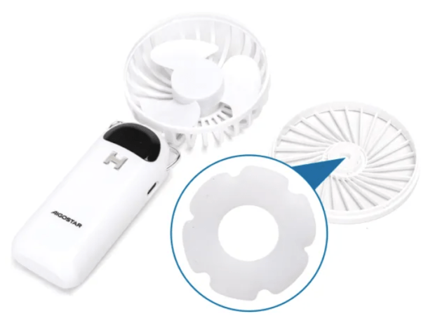 Mini Ventilador de Mano de 3 aspas, 4w, 5 velocidades, blanco con carga de USB, portátil - Imagen 4