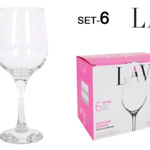 (FAM 563)SET 6 COPAS VINO TINTO 480CC