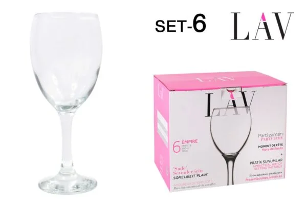 (EMP573F) SET 6 COPAS GRAN VINO 590cc "EMPIRE"