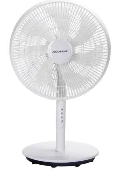 Ventilador de pie mecánico de 7 aspas, 45w, blanco, 3 velocidades y de plástico duro - Imagen 2