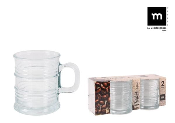 SET DE 2 TAZAS DESAYUNO CAFE 260 ML "PARKER"