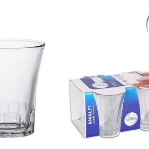 SET 4 VASOS CORTADO TRANSPARENTE 13cl "AMALFI"