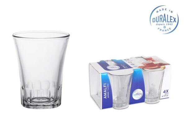 SET 4 VASOS CORTADO TRANSPARENTE 13cl "AMALFI"