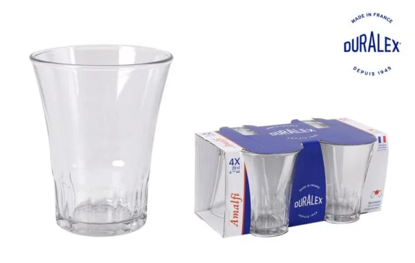 SET 4 VASOS CORTADO TRANSPARENTE 20cl "AMALFI"