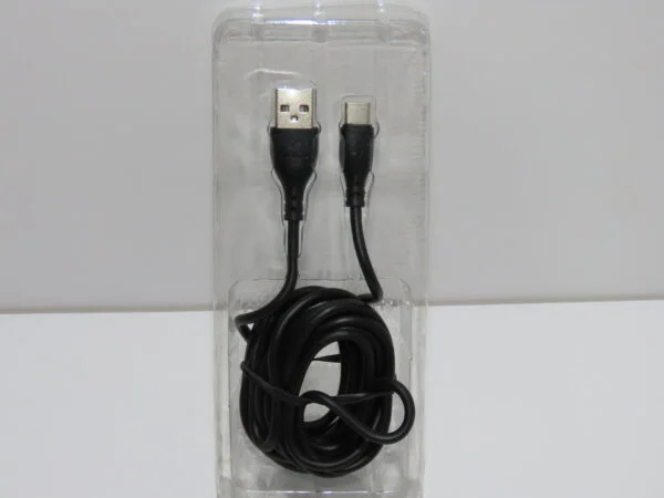 CABLE DE CARGA RÁPIDA 2.4A DE USB A TIPO-C 3M NEGRO - Imagen 3