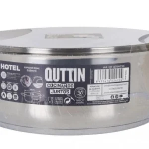 CACEROLA+TAPA ACERO INDUCCIÓN, ELÉCTRICO, VITRO, HALOGENO, GAS 30cm 0.8mm 7.5L QUTTIN