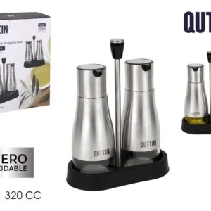 SET DE 2 ACEITERAS INOXIDABLE CON SOPORTE QUTTIN