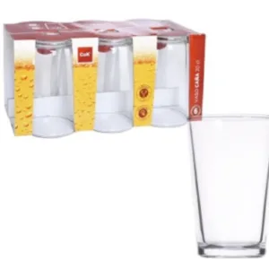 COK SET DE 6 VASOS CORTADO CAÑA 20 CL