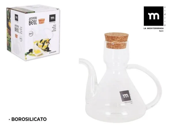 ACEITERA BOROSILICATO BELL CON TAPON 275 CC "LA MEDITERRANEA"