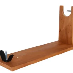 JAMONERO DE MADERA CON 2 AGUJEROS 47,5X15,5X23 CM "QUTIN"