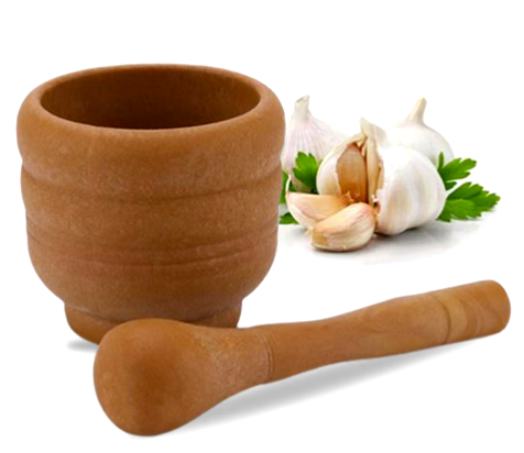 Mortero de plástico con maja 14 cm